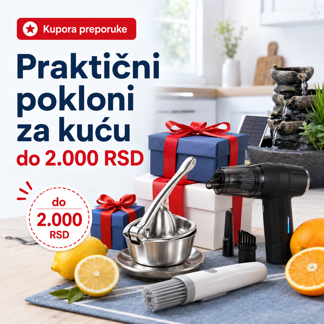 Praktični pokloni za kuću do 2.000 RSD