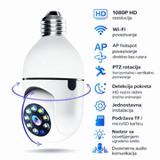 360° WiFi Kamera Sijalica 2K