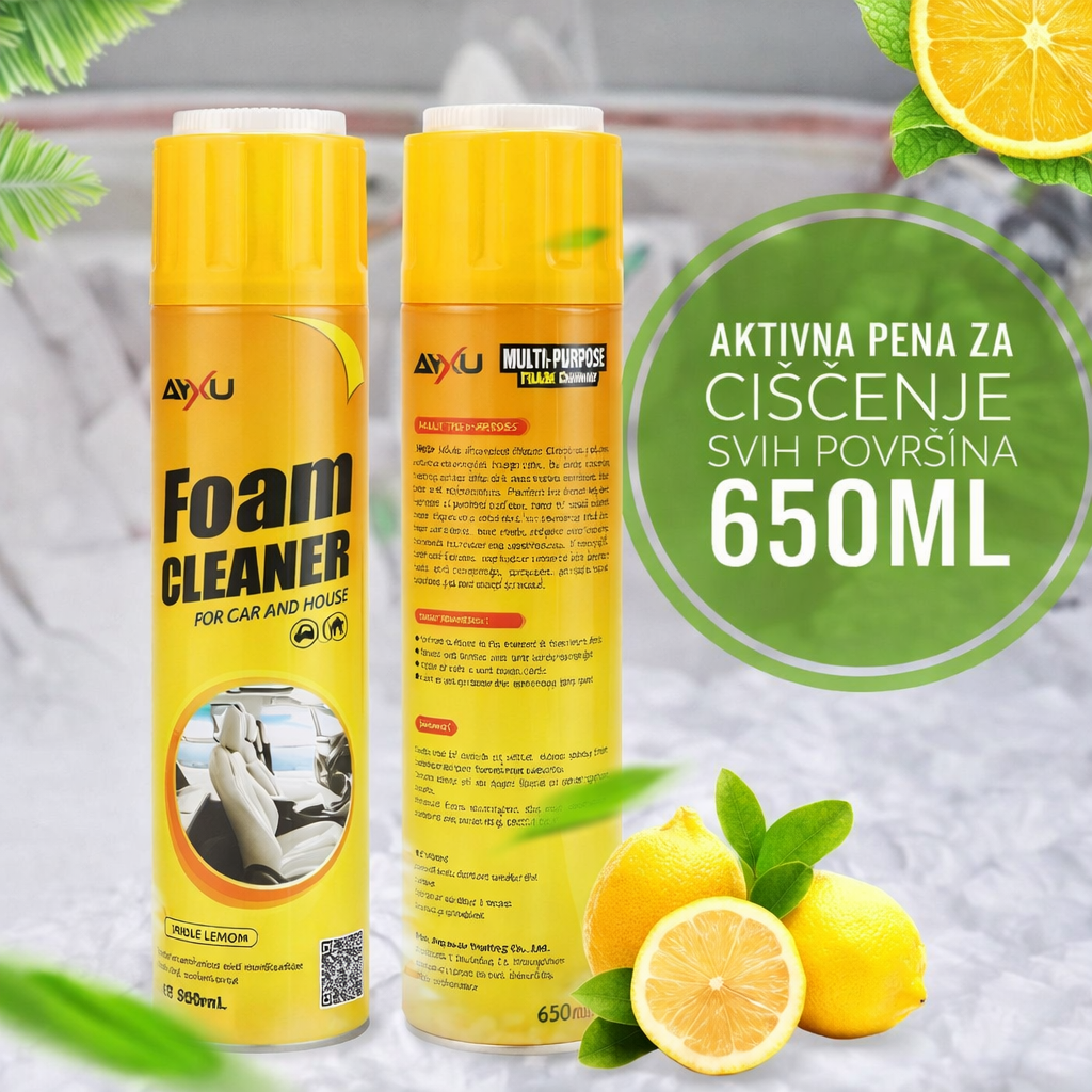 Višenamenska aktivna pena za čišćenje svih površina, 1+1 Gratis, 2x650ml, Foam Cleaner