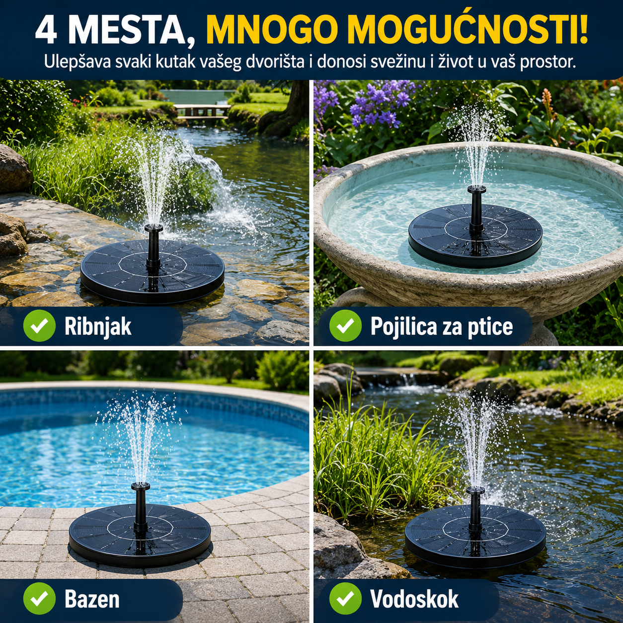 Solarna fontana za dvorište