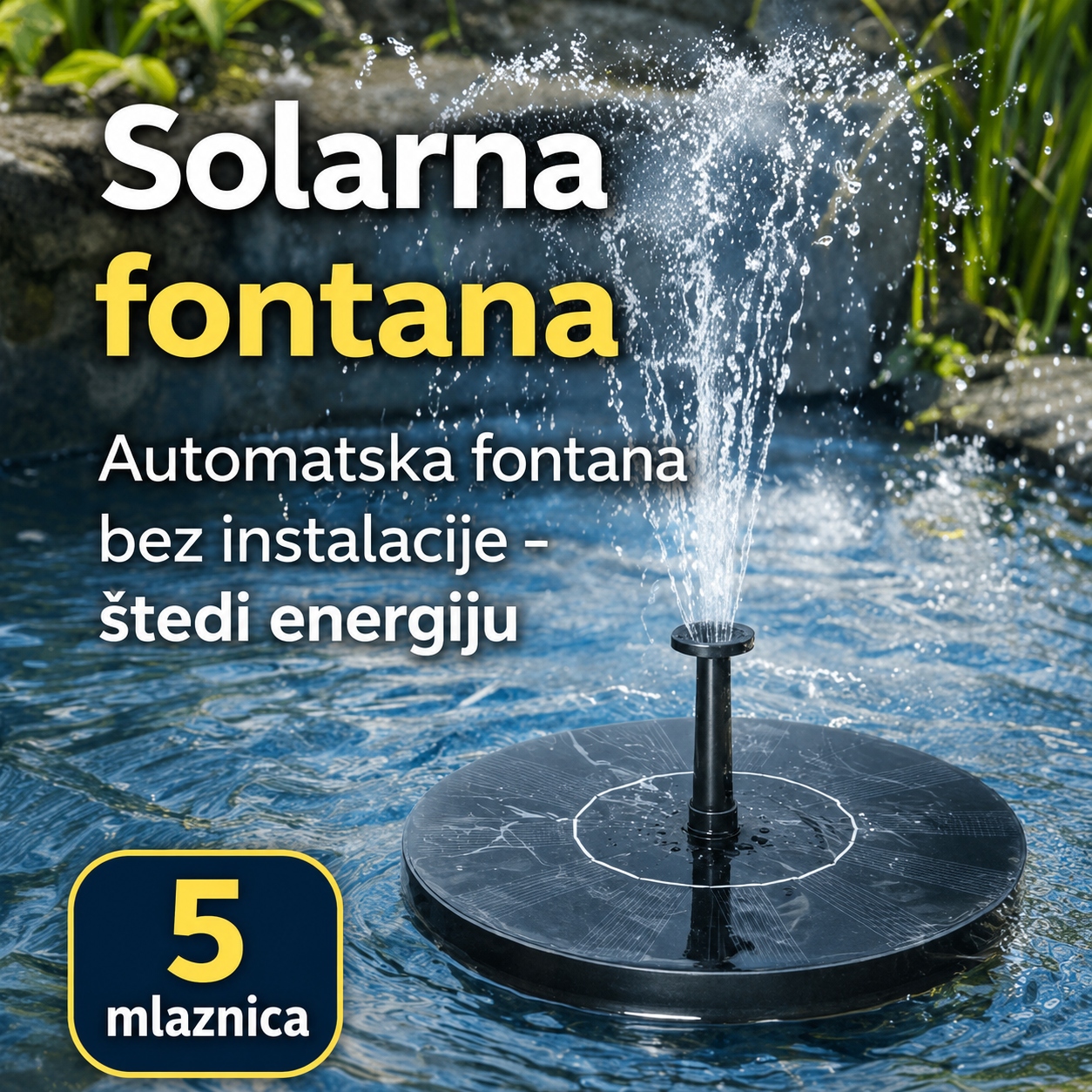 Solarna fontana za dvorište