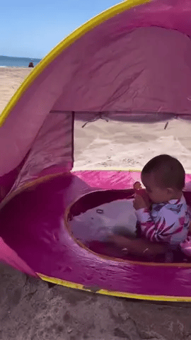 Dečiji Pop-up Šator Bazen sa UV Zaštitom — 2u1 za Plažu i Baštu