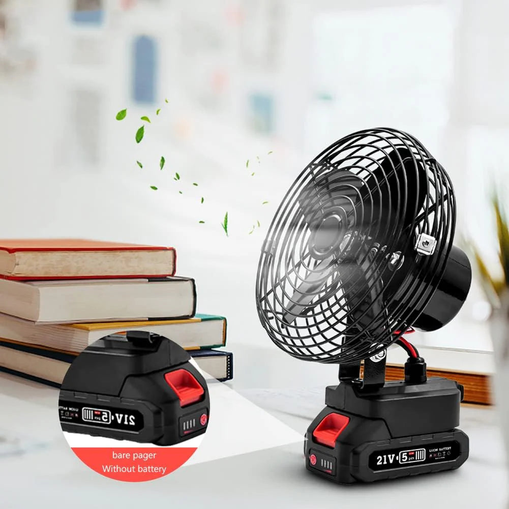 Akumulatorski Ventilator 128V sa Automatskim Okretanjem i Baterijom