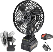 Akumulatorski Ventilator 128V sa Automatskim Okretanjem i Baterijom