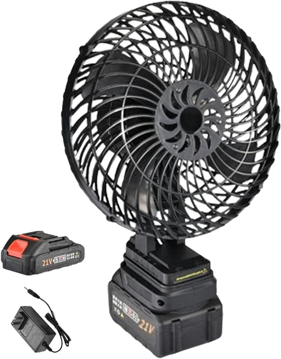 Akumulatorski Ventilator 128V sa Automatskim Okretanjem i Baterijom