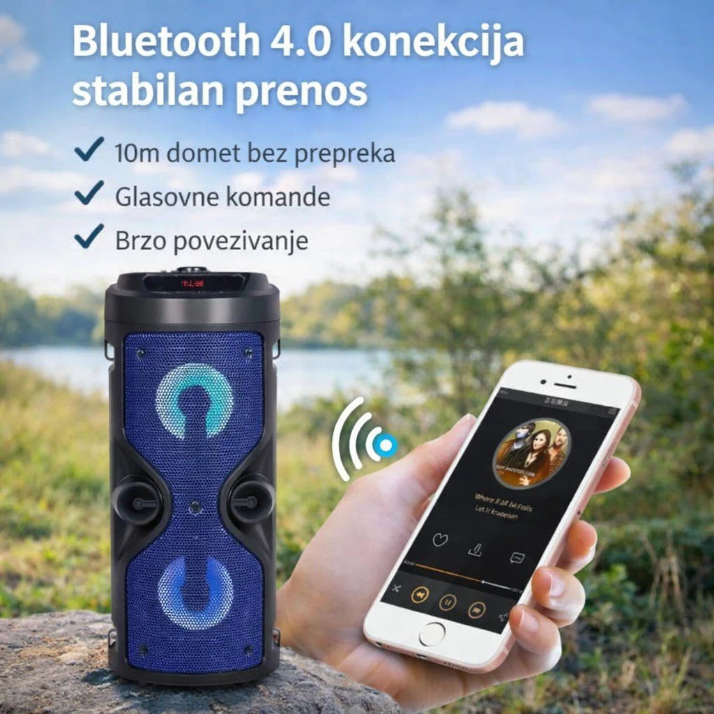 Bluetooth Zvučnik ZQS-4209 Prenosivi 20W sa FM Radiom i AUX/USB/SD