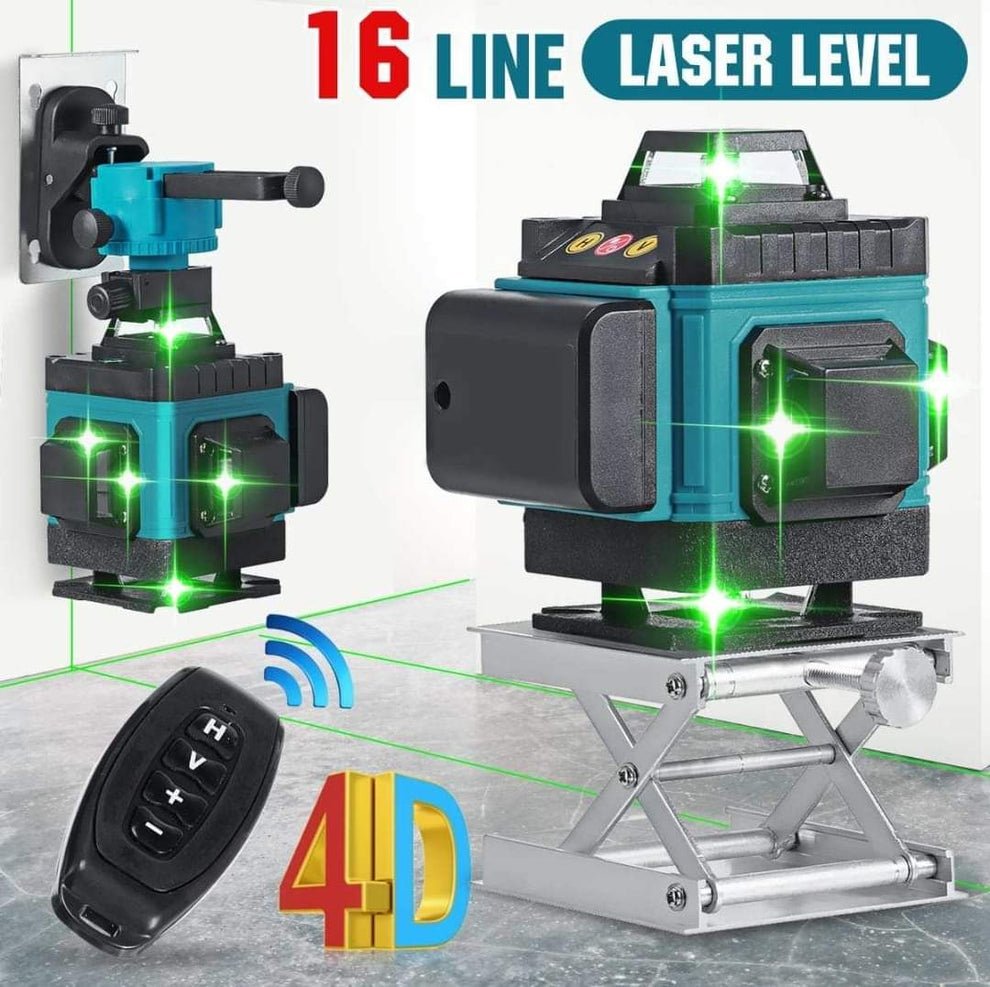 🟢 Digitalni Laser za Nivelaciju – 16 Linija 4D (NOVI MODEL SA TRONOŠCEM)