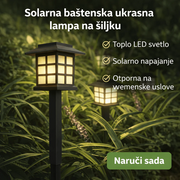 🌞 Solarna baštenska LED lampa – automatsko osvetljenje dvorišta (6 komada u pakovanju)