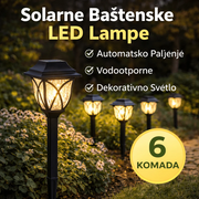 🌞 Solarna baštenska LED lampa – dekorativno osvetljenje dvorišta (6 komada u pakovanju)
