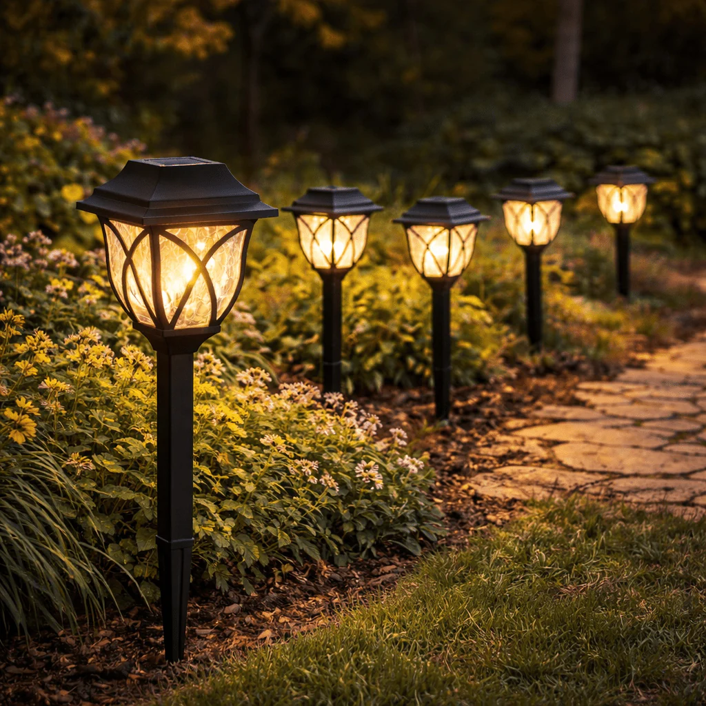 🌞 Solarna baštenska LED lampa – dekorativno osvetljenje dvorišta (6 komada u pakovanju)