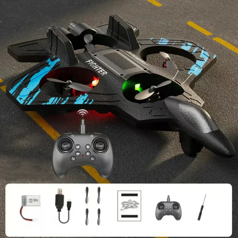 ✈️ RC borbeni avion – dron na daljinski sa LED svetlima