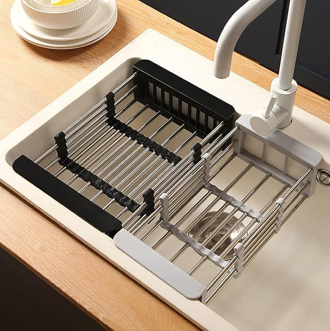 Podesiva Inox Cediljka za Sudove – Proširiva Korpa za Sušenje Posuđa i Voća