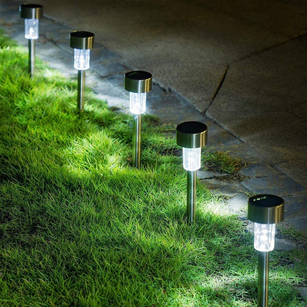 Solarne LED Lampe za Dvorište – Set od 10 Komada sa Senzorom Dan-Noć, Vodootporne Baštenske Lampe