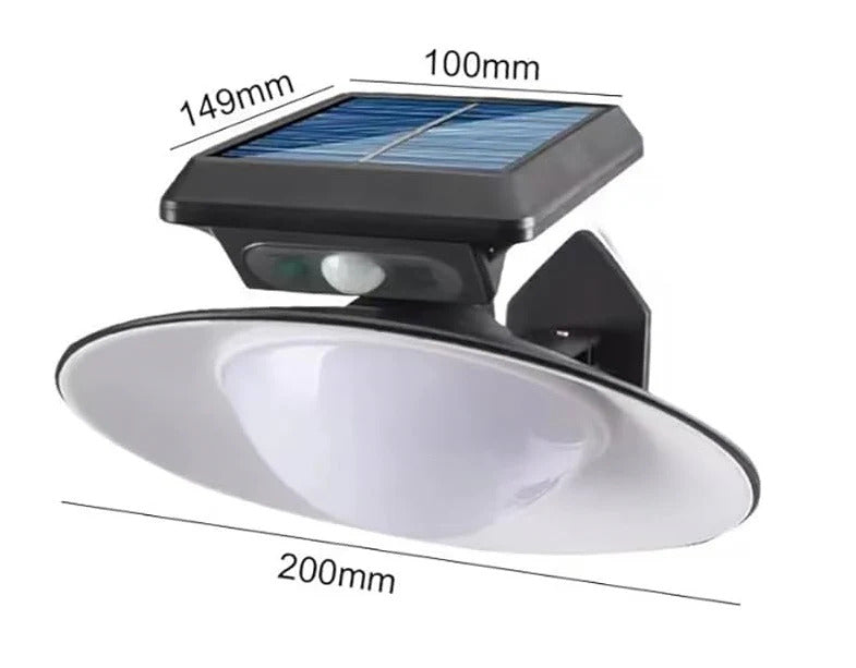 Solarna LED Lampa za Dvorište sa Daljinskim Upravljačem – IP65 Vodootporna Zidna Lampa sa Senzorom Pokreta