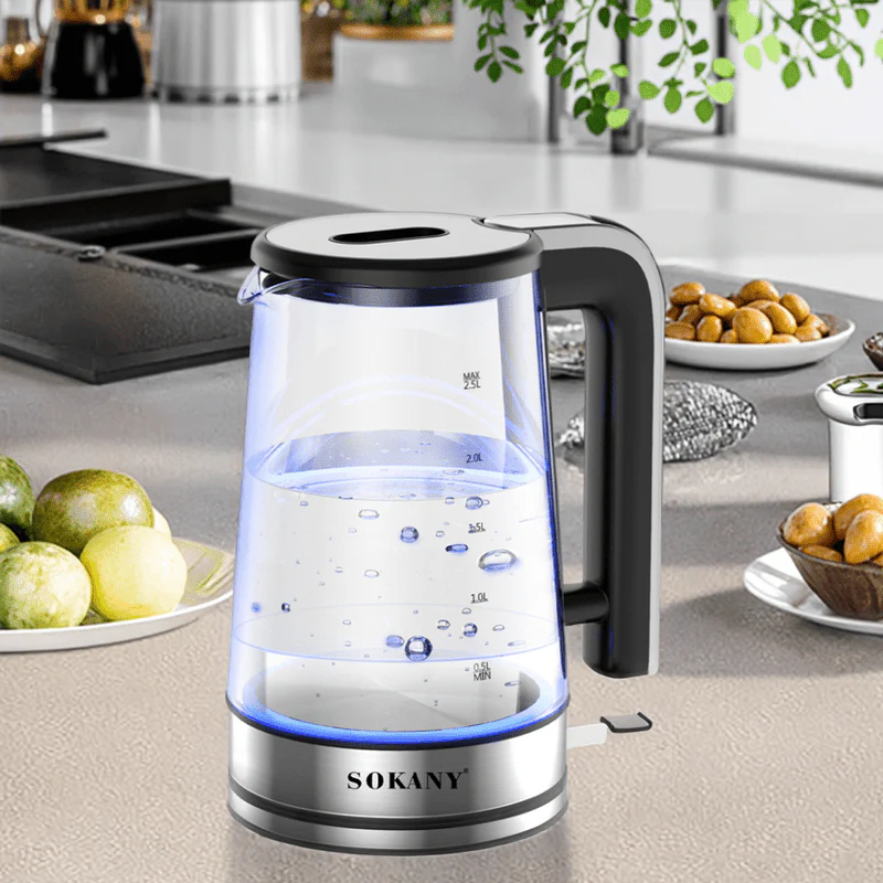 Kuvalo za Vodu SOKANY SK-09077 – Stakleni 2.5L | 1500W | LED osvetljenje
