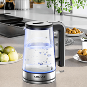 Kuvalo za Vodu SOKANY SK-09077 – Stakleni 2.5L | 1500W | LED osvetljenje
