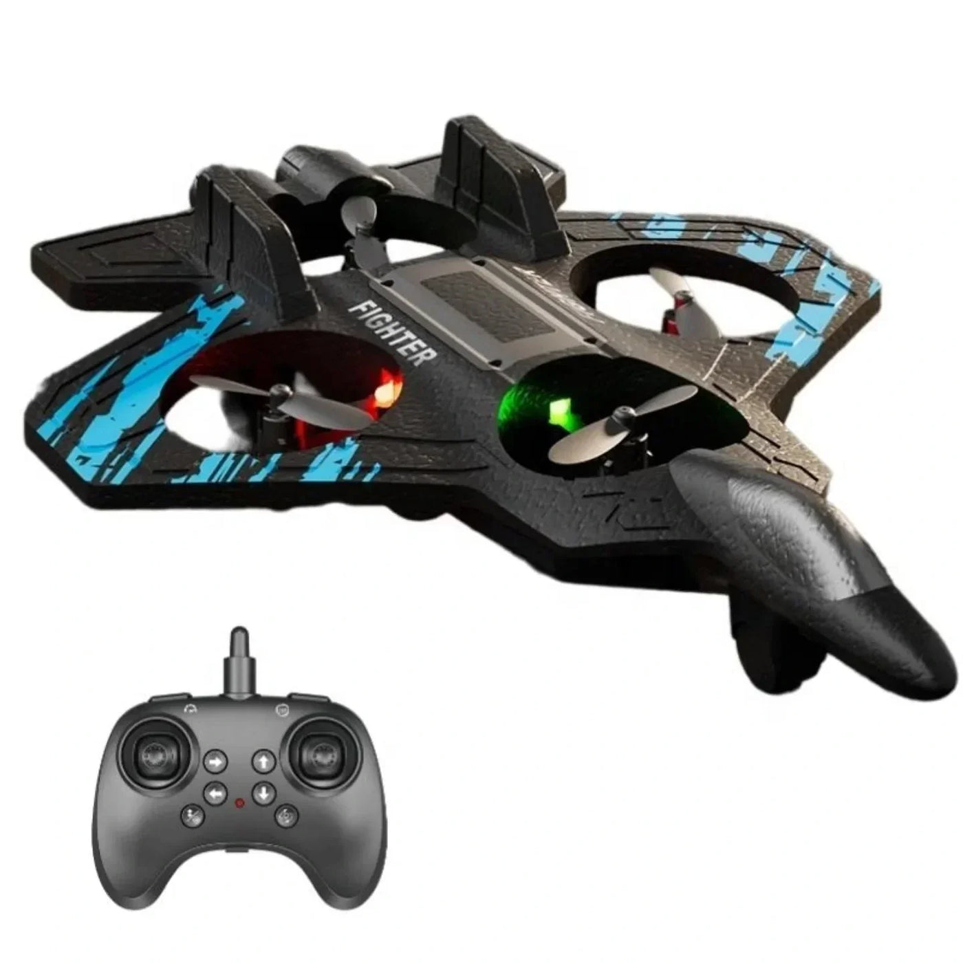 ✈️ RC borbeni avion – dron na daljinski sa LED svetlima
