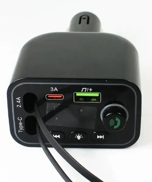 🚗 FM transmiter za auto sa brzim punjačem 100W – Bluetooth 5.3, Hands-Free, 4u1