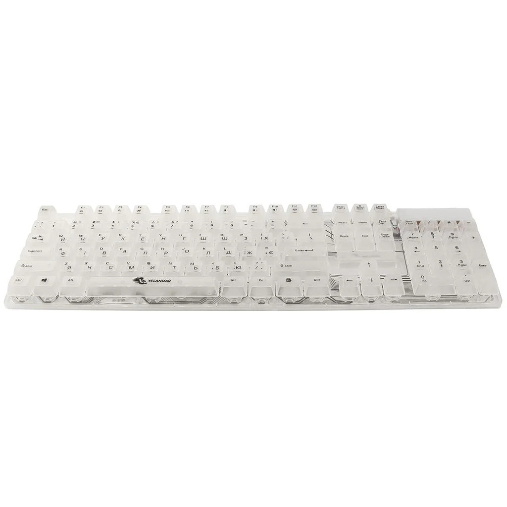 Yelandar AN-T10 RGB Transparent Gaming Tastatura – Mehanički Osećaj, Rainbow LED Osvetljenje, USB Žična