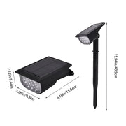 Solarni LED Reflektor za Dvorište – 20 LED Baštenska Solarna Lampa sa Senzorom Svetla