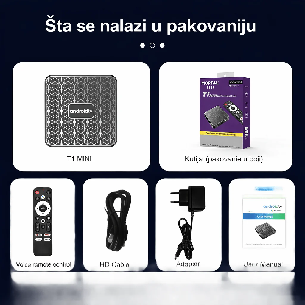 T1 Mini Smart Android 14 TV Box RK3518 – 4K Quad Core Smart Box