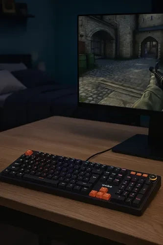 Weibo WB-555 Mehanička Gaming Tastatura RGB – Red Switch, Full Size, USB, QWERTY