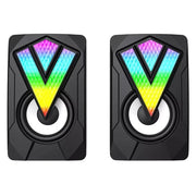 RGB Gaming Zvučnici za PC – Stereo 2x3W Mini Desktop Zvučnici sa LED Osvetljenjem za Kompjuter i Laptop