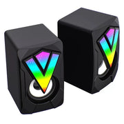 RGB Gaming Zvučnici za PC – Stereo 2x3W Mini Desktop Zvučnici sa LED Osvetljenjem za Kompjuter i Laptop
