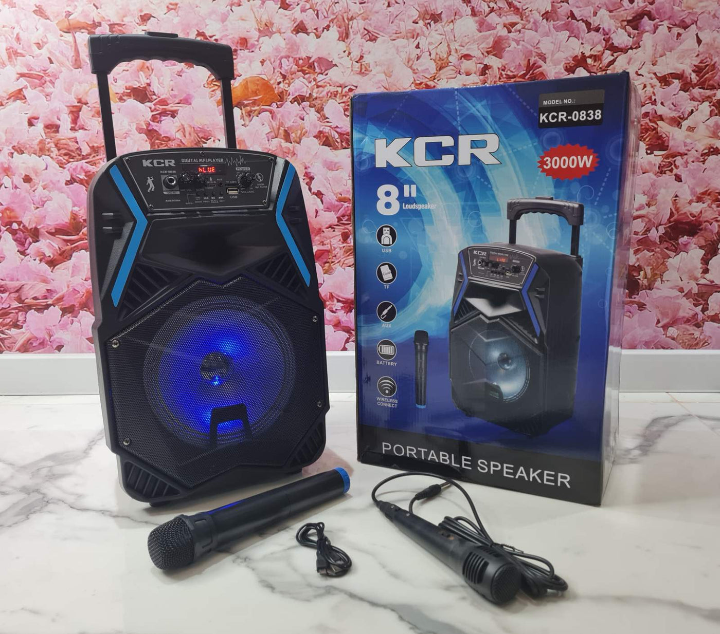 Veliki Bluetooth Zvucnik + 2 Mikrofona KCR-0838