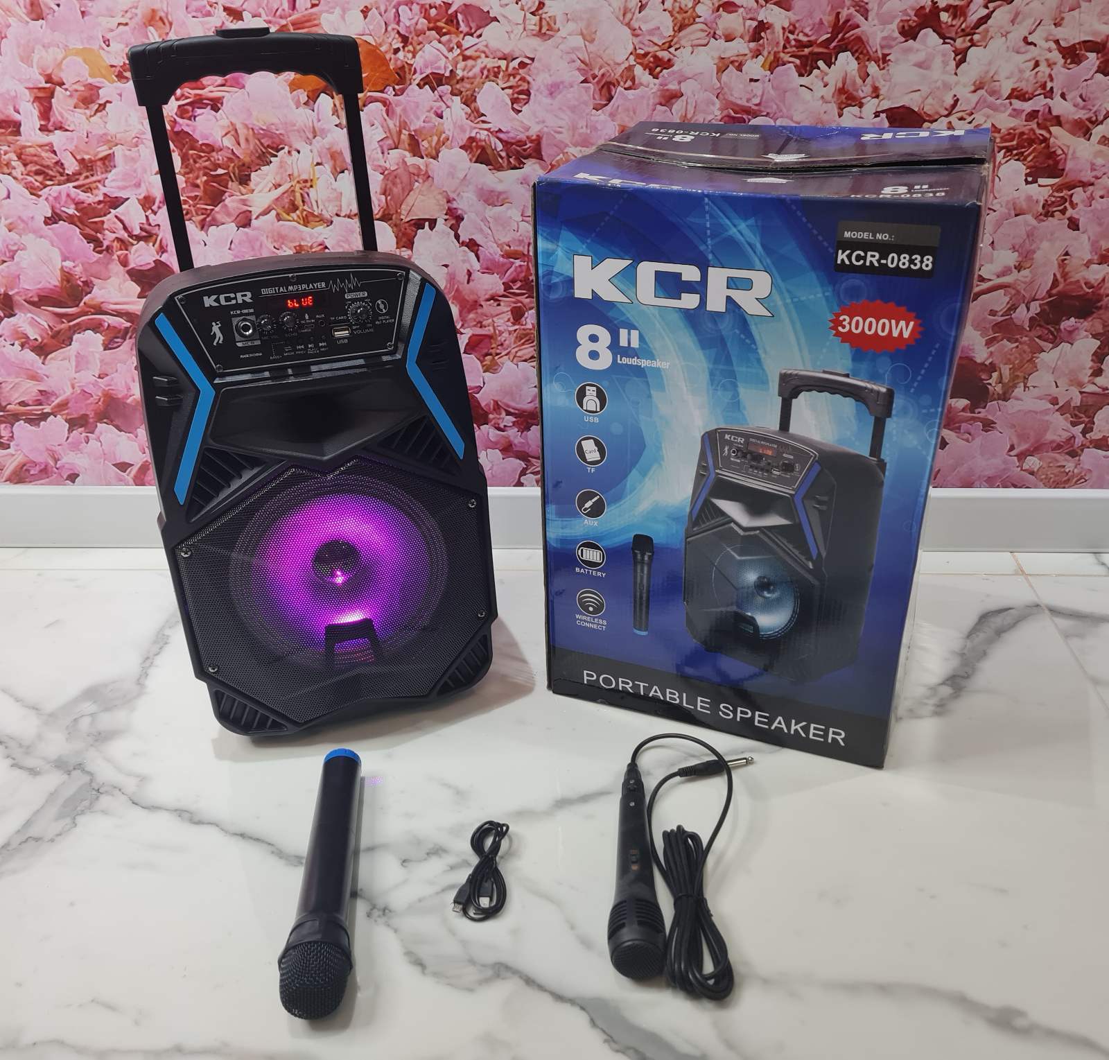 Veliki Bluetooth Zvucnik + 2 Mikrofona KCR-0838