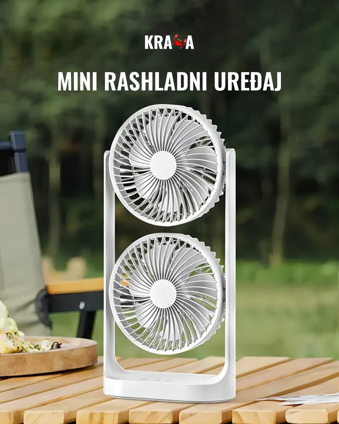 Ventilator sa dvostrukim hlađenjem, mini rashladni uređaj