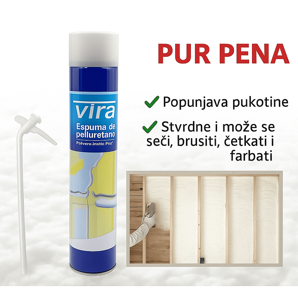 Vira PUR Pena za Zaptivanje, Popunjavanje i Izolaciju