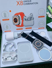 X10 ULTRA (pametni sat, bluetooth slušalice, bluethooth punjač, eksterna baterija, punjač i kabl)