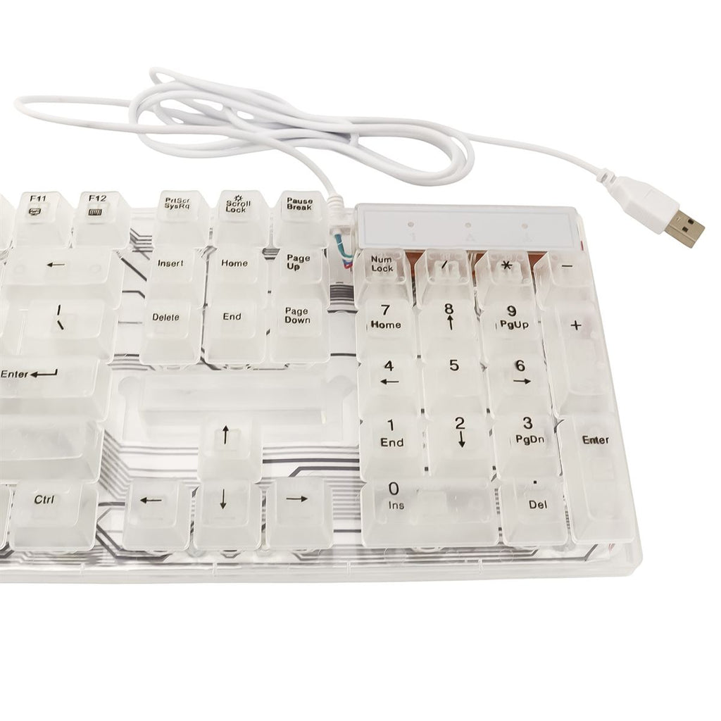 Yelandar AN-T10 RGB Transparent Gaming Tastatura – Mehanički Osećaj, Rainbow LED Osvetljenje, USB Žična