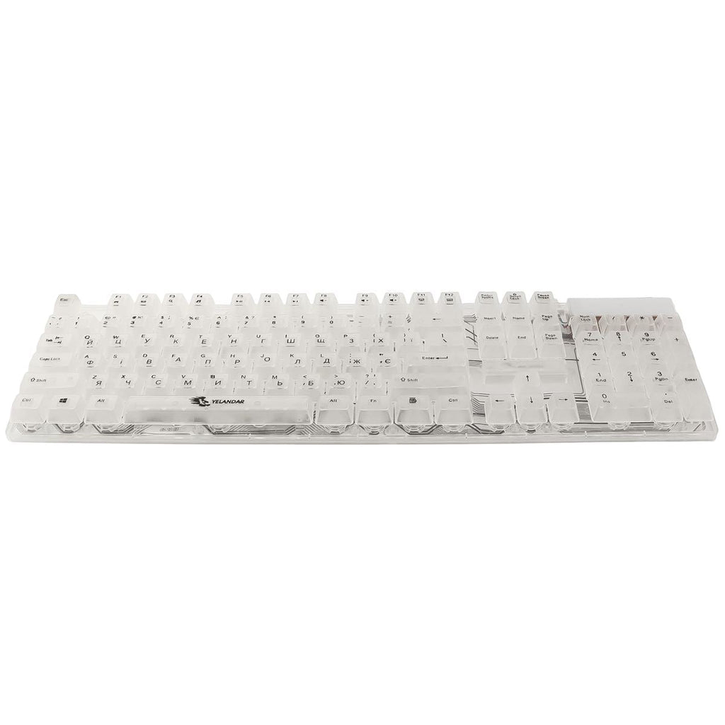 Yelandar AN-T10 RGB Transparent Gaming Tastatura – Mehanički Osećaj, Rainbow LED Osvetljenje, USB Žična