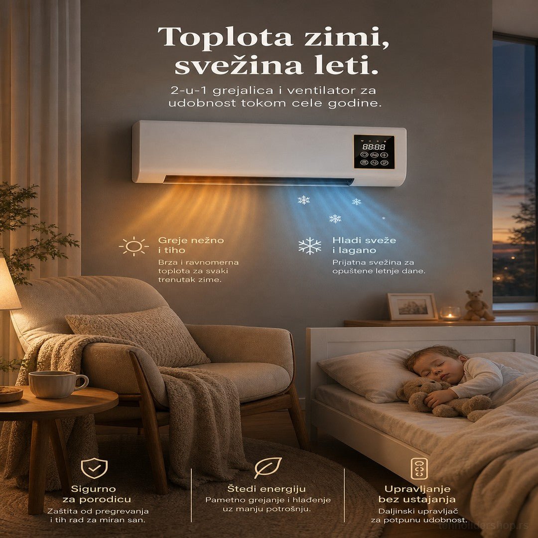 Zidna Grejalica 2u1 – Grejanje i hlađenje tokom cele godine!